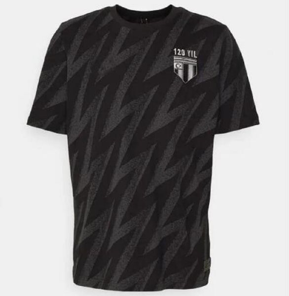 

soccer jerseys xxxl 4xl 23 24 besiktas 120th anniversary tee black 2023 2024 football shirts, Black;yellow