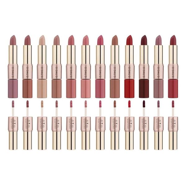 

whole 12 colors lips makeup lipstick lip gloss long lasting moisture cosmetic red matte make up tools waterproof3778628