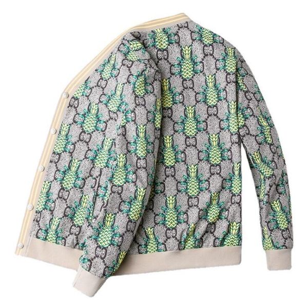 

gl600 pineapple print baseball jacket zip up men designer jacket spring mens coats, Black;brown