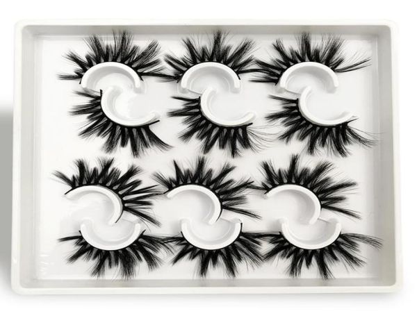 

20cm fluffy mink eyelashes 6 pairs 5d eyelash eye handmade individual false lashes soft natural long thick makeup tools for party 5286195