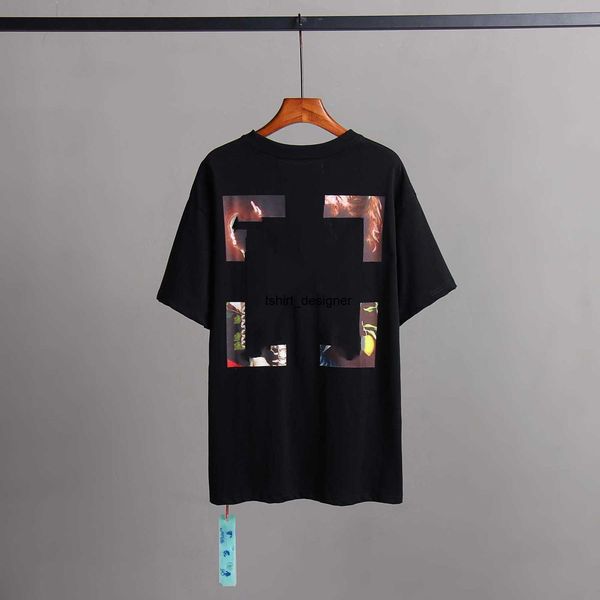 

cloth offs designer fashion brand ow white basic arrow loose men's couple summer short sleeve t-shirt fashion 15sz17, White;black