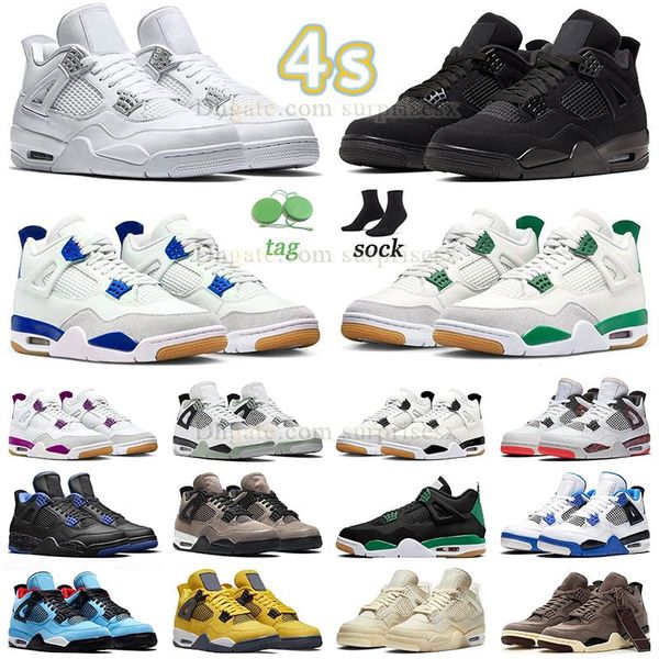 

2023 new 4s basketball shoes jumpman 4 pine green 4s black cat sb sapphire mens womens sneaker cactus jack pure money outdoor trainer silt r