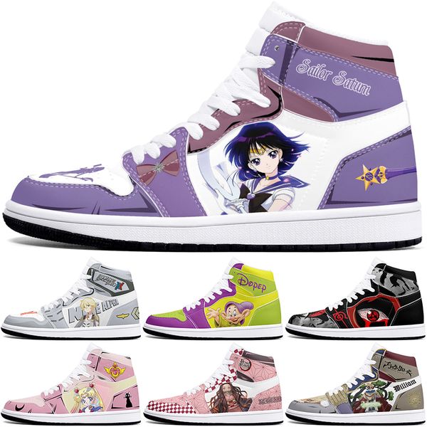 

New diy classics customized shoes sports basketball shoes 1s men women antiskid anime fashion cool customized figure sneakers 0001QH81