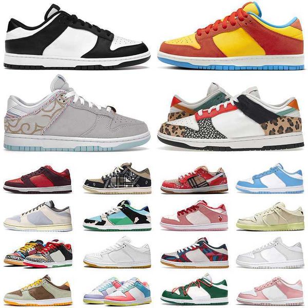 

2023 designer dunks with box lows running shoes dunkes low black paisley sb one 1 panda barcelona offs white bart simpson safari cherry cact
