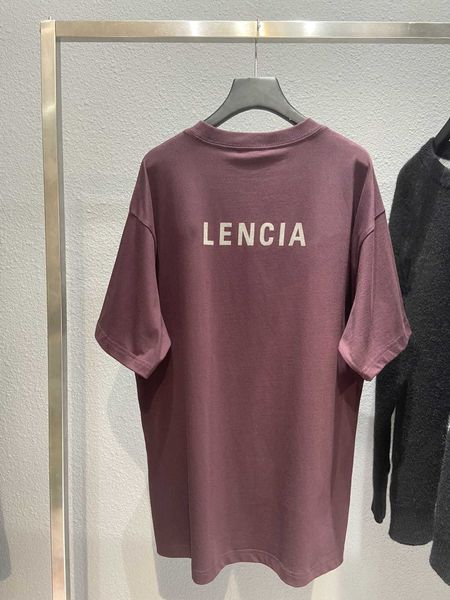 

high version 21ss new front and back english alphabet printing couple women t-shirt short sleeve tee, White