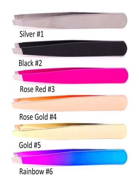 

eyelash curler eyebrow tweezer slant flat tips closed clamp face eye hair remover false eyelash extension eyelid sticker applictor1476851