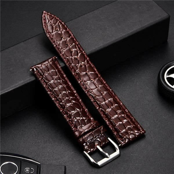 

watch bands skin design calfskin soft watch strap leather watchb6mm 18mm 20mm 22mm 24mm bracelet for men wrist band 230411, Black;brown