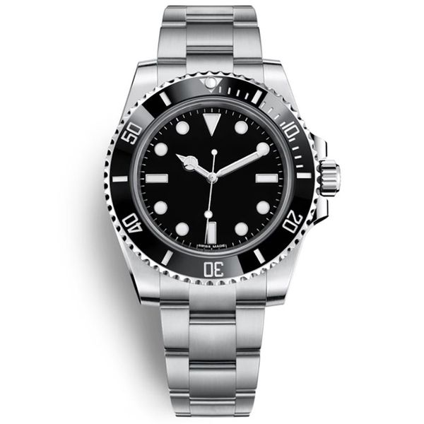 

mens sports watch 40mm ceramic green bezel automatic mechanical 2813 stainless steel luminous watch diving waterproof 30m watch253h, Slivery;brown