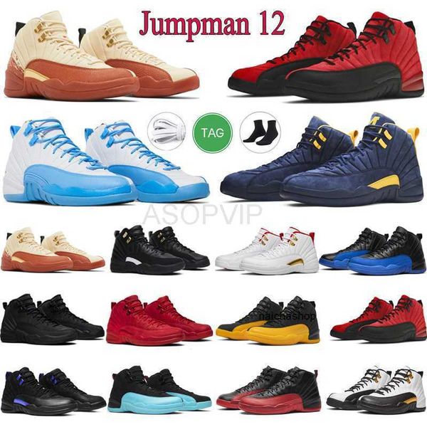 

designer mens basketball shoes og 12s jumpman shoe stealth muslin hyper royal playoffs floral university blue men awesome sports trainers sn