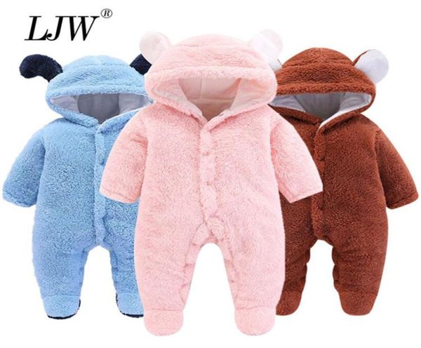 

autumn winter infant clothing overalls thick fluff rompers for girls jumpsuit warm costume newborn baby boys clothes 2010274938418, Blue