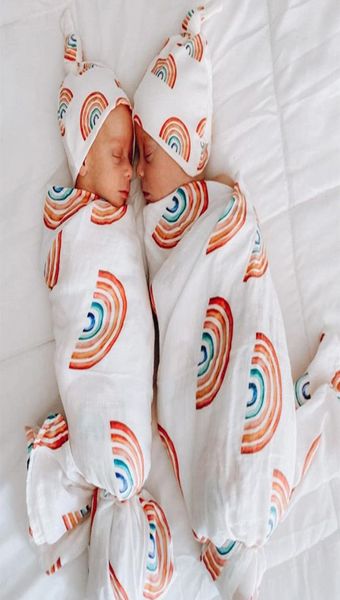 

infant baby swaddle wrap blanket wraps blankets nursery bedding babies wrapped cloth with headband hat card 4pcsset1616256