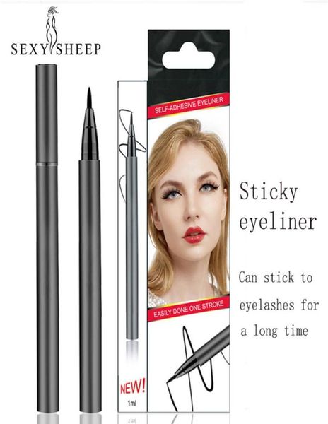 

self adhesive liquid eyeliner pencil makeup eye liner no glue black eye liner pen eyes cosmetics2692421