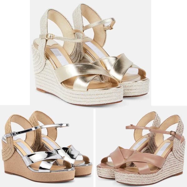 

summer women's sandals italian leather rope interlaced 100 wedge sandals modern women show unique charm eu35-43, Black
