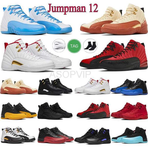 

designer jumpman 12s basketball shoes 12 mens utility reverse flu game shoe dark nylon cherry suitable trainers breathable sports walking sn