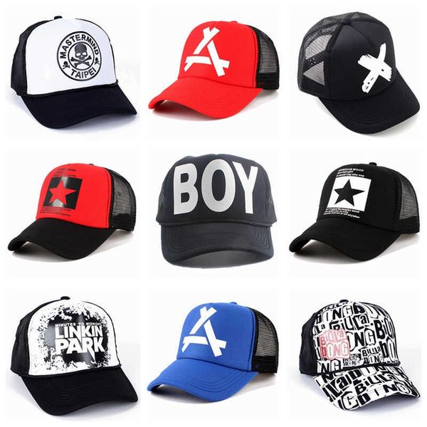 

ball caps summer baseball cap for women men snapbk adjustable breathable casual hip hop mesh trucker sun dad hat dropshipping p230412, Blue;gray