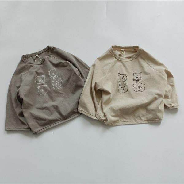 

t-shirts spring children's t-shirt cartoon print korean baby loose long sleeve t-shirt 230412, Blue