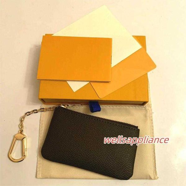 

2023 womens key wallets men designer fashion coin purse women card holder genuine leather zipper bag accessoires m62650 wallet, Black