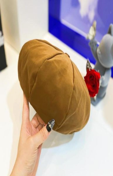 

berets vintage beret hat women felt british style fashion girls lady solid color slouchy winter hats female5436915, Blue;gray