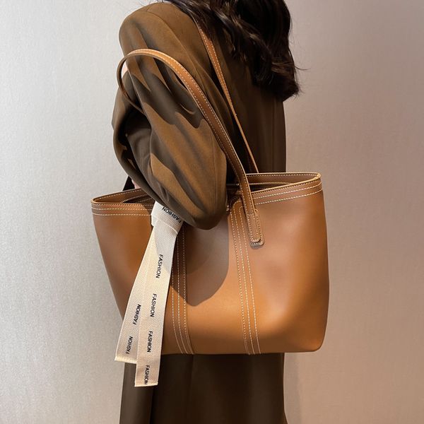 

pu tote bag fashion women's bag solid outdoor casual handbag