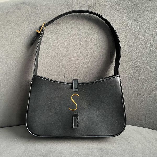 

handbag saddle underarm bag women's smooth leather luxury designer tote shoulder mirror quality metal letters purse clutch crossbody ba