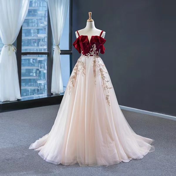 

2023 plus size mother of the bride dress arabic aso ebi luxurious lace beaded prom dresses mermaid strap velutum evening formal party second, Black;red