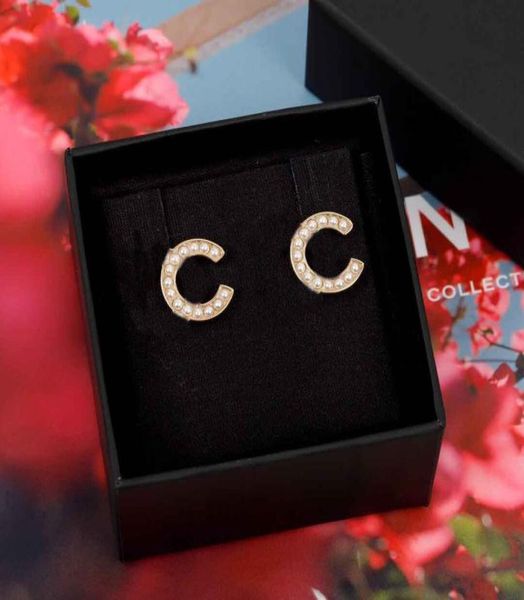 

2022 charm stud earring with nature shell beads for women wedding jewelry gift have box stamp simple design ps72375560014, Golden