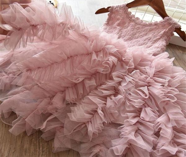 

girl039s dresses tutu fluffy kid girls clothes party princess birthday children 6 years clothing little girl frocks baby dress 8874617, Red;yellow