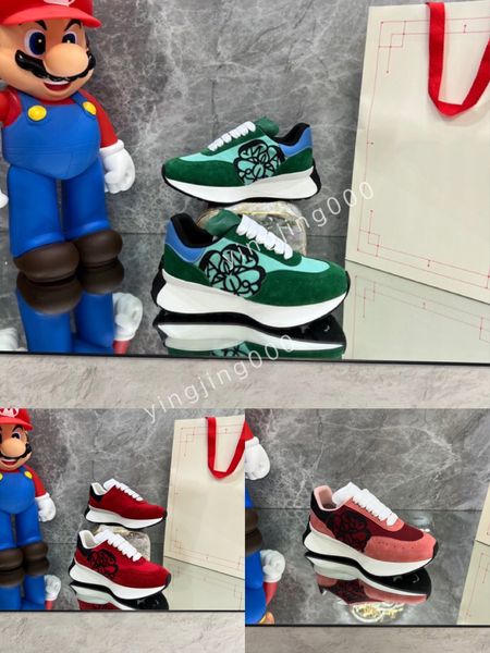 

new men designer sneakers brand sneakers designer trainers womens man casual shoes real leather, Black