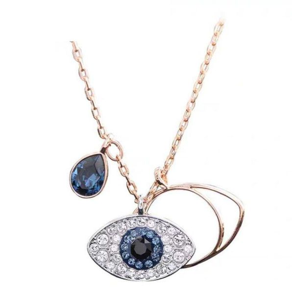 

s1617 fashion jewelry magic eye devil039s eye pendant necklace7130091, Silver