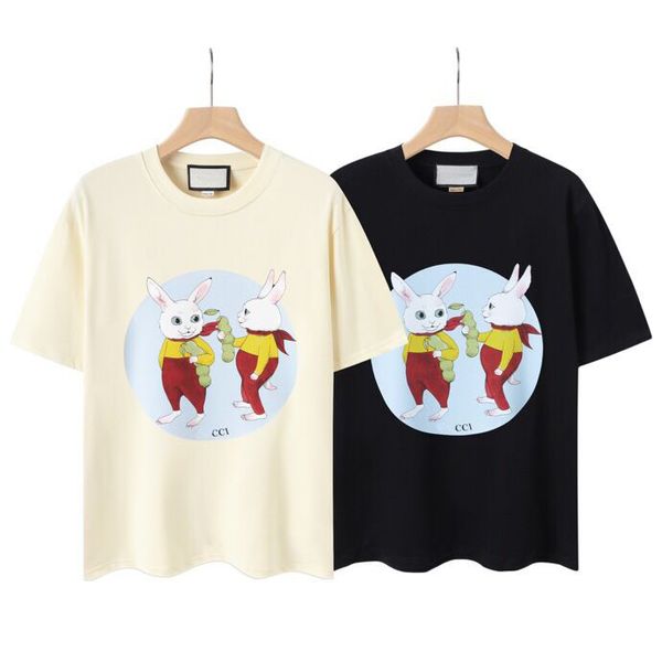 

2023ss spring/summer designer letter print t shirt cotton fabric round neck pullover short sleeve t-shirt sweatshirt u7b66v, Black;brown