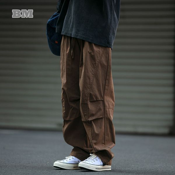 

men's pants japanese street clothes straight pants men's clothing harajuku retro loose casual men's trousers korean trend men, Black