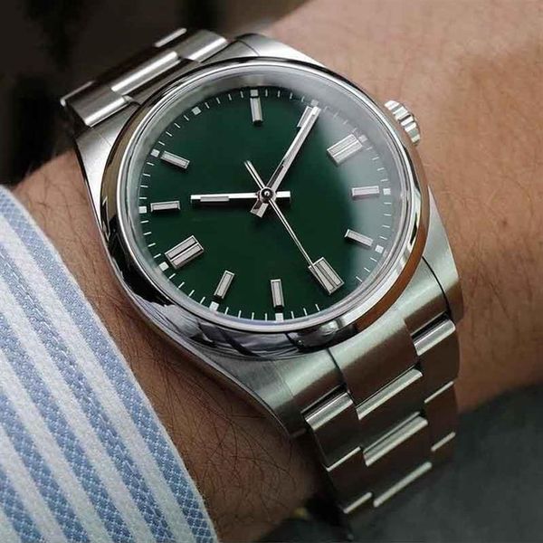 

new's upgrade men's watch sapphire glass heart automatic sports stainless steel solid buckle bracelet night276d, Slivery;brown