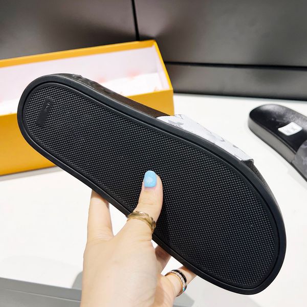 

women designer slippers transparent pvc jelly lady letter printed luxury summer sandals comfortable flip flops size 35-42 otoa, Black