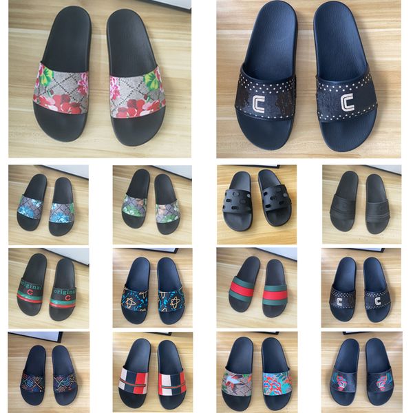 

2023 mens womens slippers designer summer slide men printing platform rubber mules sandals luxury sandal beach ladies fashion l indoor room, Black