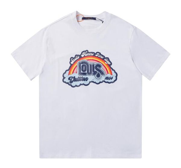 

ge802 designer t shirt summer short sleeve rainbow women men tshirt tee mens clothes, White;black