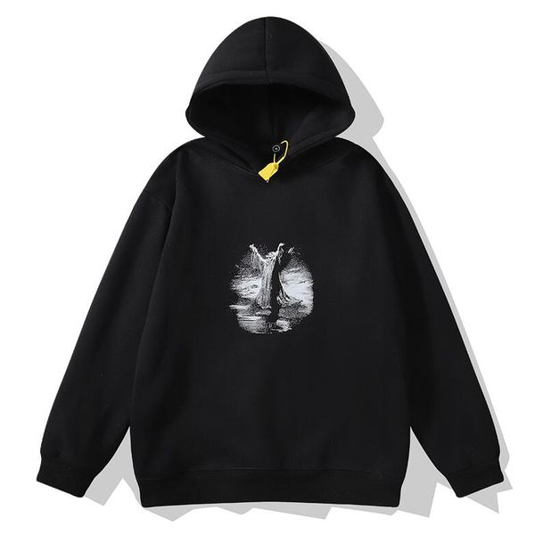 

ml66 black mens hoodie fleece jumper designer hoodies jesus union streetwear pullover sweatshirt men's clothing