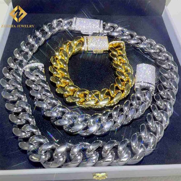 

jewelry making supplies 925 sterling silver moissanite box lock 18mm stainless steel necklaces chain for men