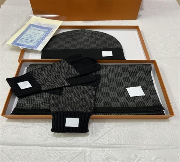 

20ss neck women mens knitted scarf and hat set winter warm hats scarves beanie hat for men with6754487, Blue;gray