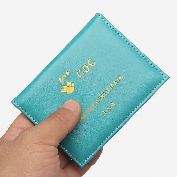 

2023 mix 9 colors gold foiled card holder pu leather credit protector person care card, Brown;gray