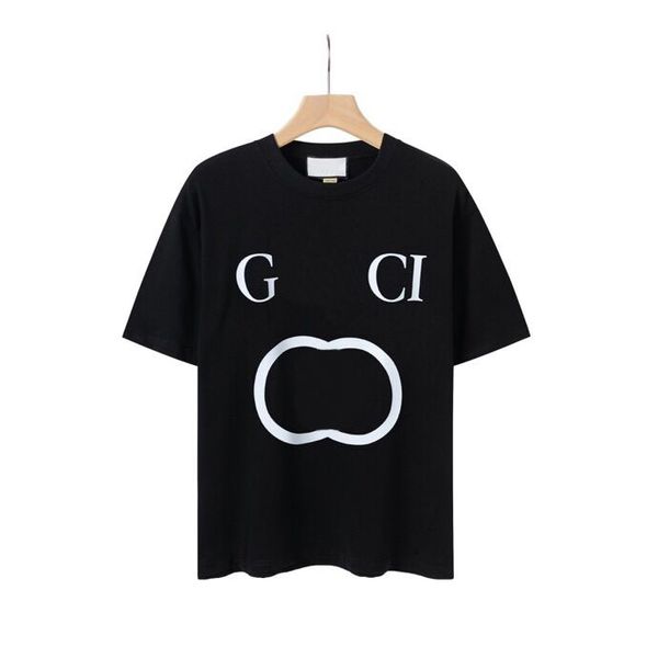 

2023ss spring/summer designer letter print t shirt cotton fabric round neck pullover short sleeve t-shirt sweatshirt d3a22f, Black;brown
