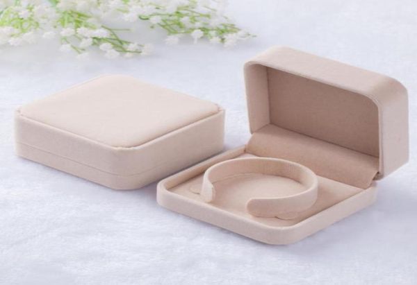 

909040mm velvet jewelry box bracelet bangle box gift box jewelry packaging display beige1559321, Black;white