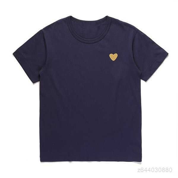 

men's t-shirts play mens t shirt designer cdg embroidery red heart des casual s badge quanlity tshirts cotton short sleeve summer loose, White;black