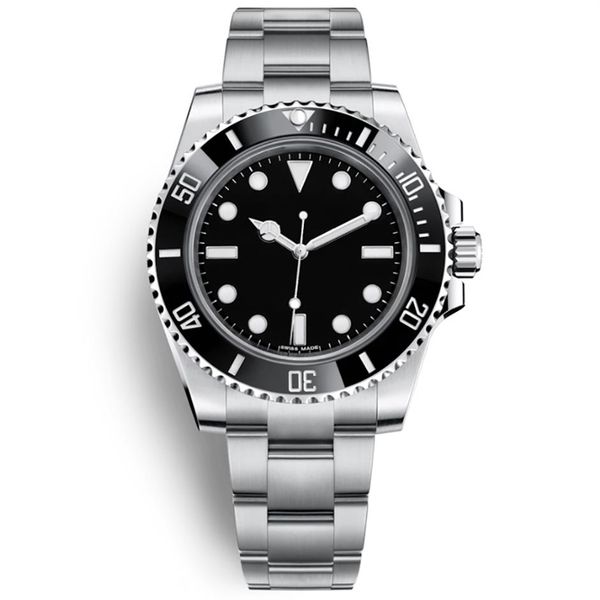 

mens sports watch 40mm ceramic green bezel automatic mechanical 2813 stainless steel luminous watch diving waterproof 30m watch338u, Slivery;brown