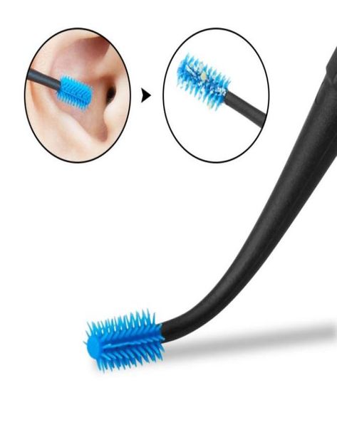 

double head silicone ear pick doubleended earpick ear wax curette remover ear cleaner spoon spiral ears clean tool ears spoon 0726073594