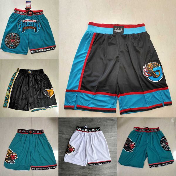 

memphis''grizzlies''men throwback basketball shorts pocket, Black