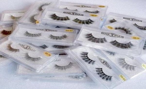 

epacket new 3d mink eyelashes messy eye lash extension eyelash full strip eye lashes by chemical fiber 20 styles9791594