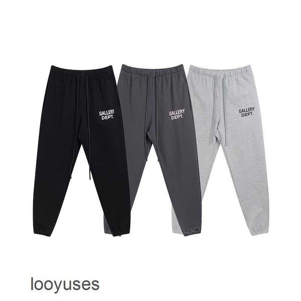

sports mens galleries pant dept 2023 basic pants drawn pants casual men's, Black