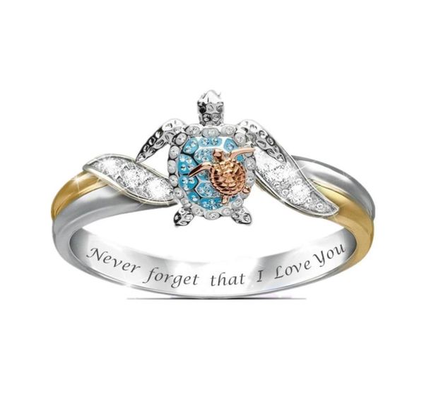 

unicorn animal rings jewelry accessories cute lettering always love you gold silver plated women band ring fashion 2 3hj m28548172