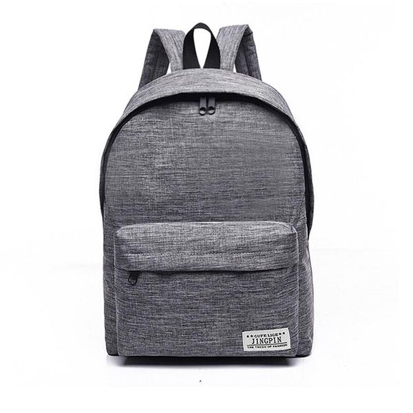 

mini pure color canvas school bags middle school student schoolbag tide simple and elegant backpack fashion travel bag