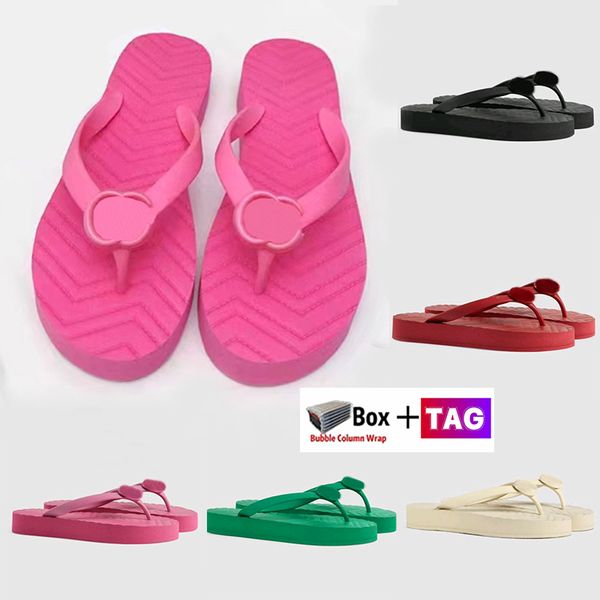 

chevron thong slippers flip flops resin signature slides flatform sandals for women flat heel slipper flats beach sandal designer rubber wom, Black